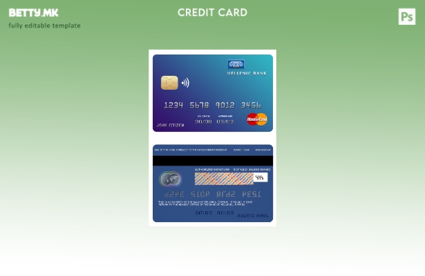 модерен стил Шаблон за мастеркарти на кипарска грчка банка